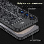 For Samsung Galaxy S25 Case Litchi Texture TPU Flexible Phone Cover, Black
