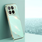 XINLI För Xiaomi 15 Pro Skal TPU mobilskal med Galvaniserad Ram