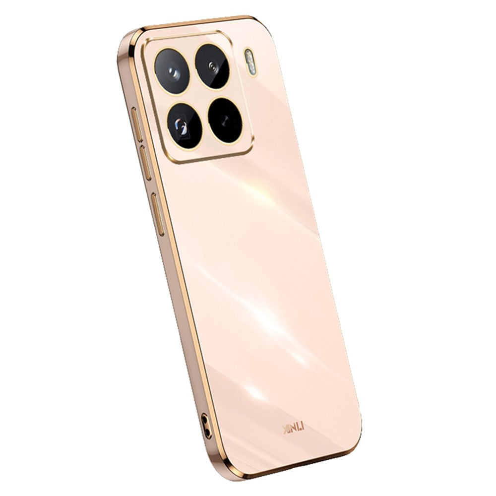 XINLI För Xiaomi 15 Pro Skal TPU mobilskal med Galvaniserad Ram