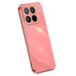 XINLI För Xiaomi 15 Pro Skal TPU mobilskal med Galvaniserad Ram