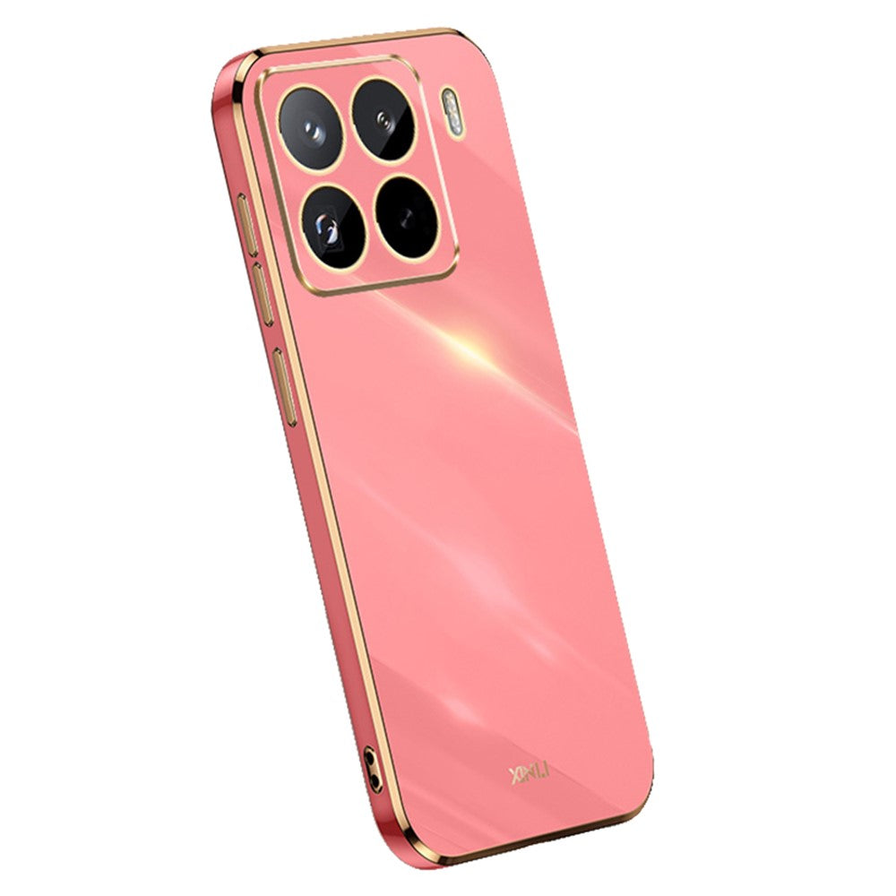XINLI För Xiaomi 15 Pro Skal TPU mobilskal med Galvaniserad Ram