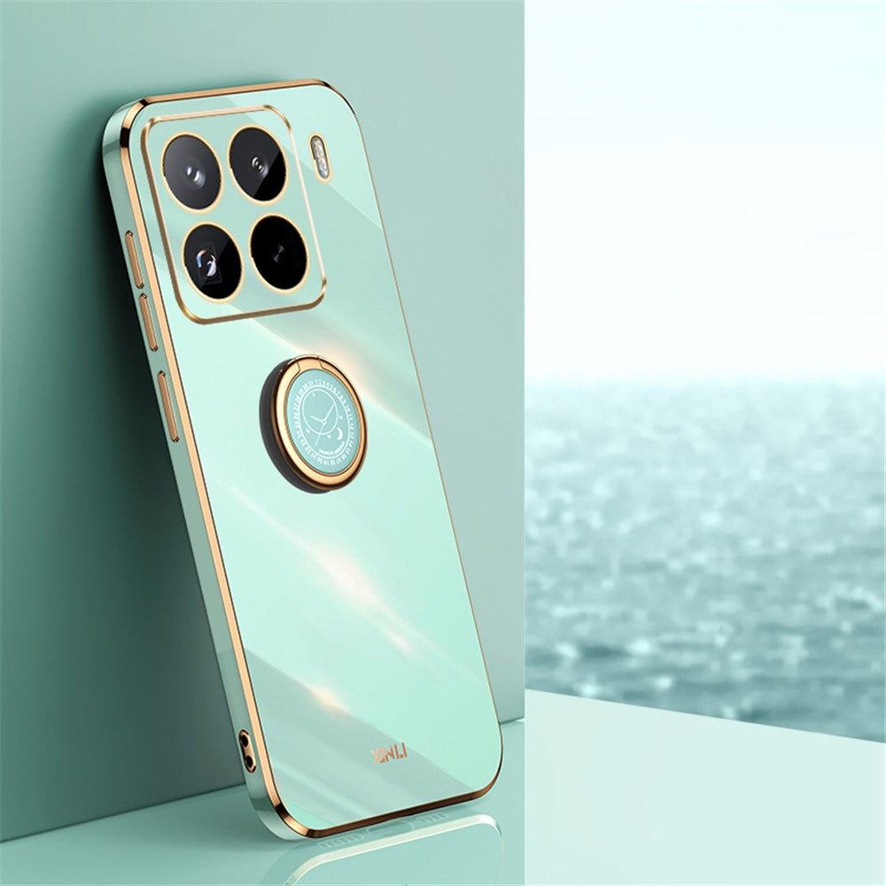 XINLI For Xiaomi 15 Pro Case Ring Kickstand Electroplating TPU Phone Cover