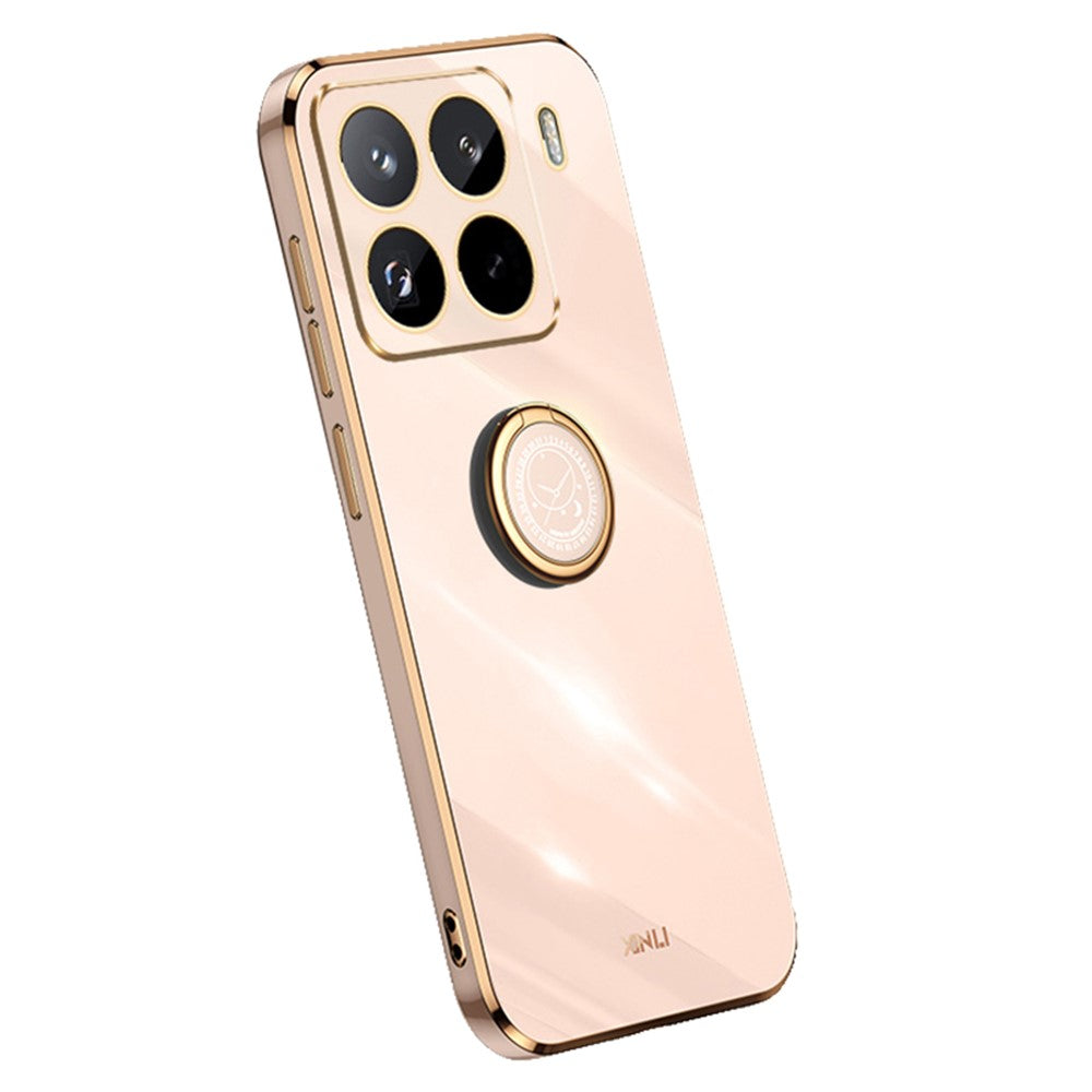 XINLI For Xiaomi 15 Pro Case Ring Kickstand Electroplating TPU Phone Cover