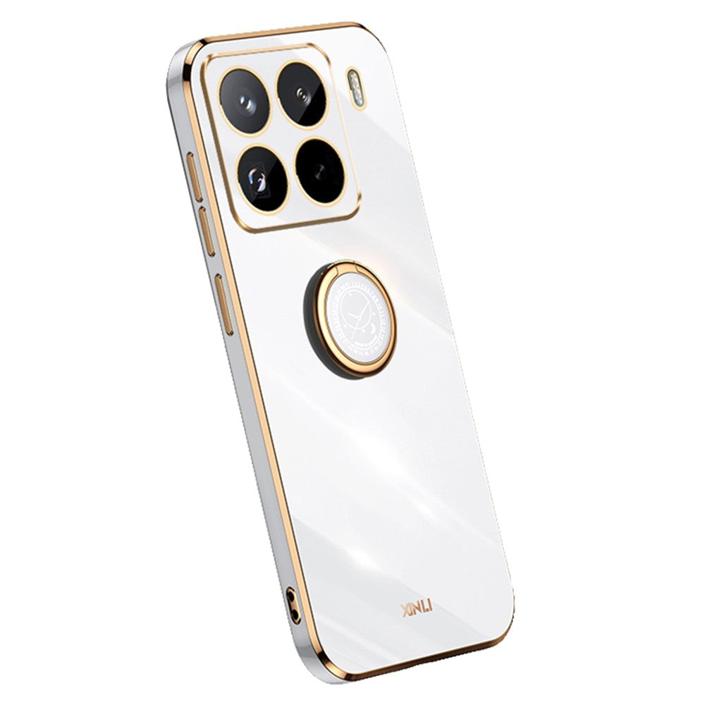 XINLI For Xiaomi 15 Pro Case Ring Kickstand Electroplating TPU Phone Cover