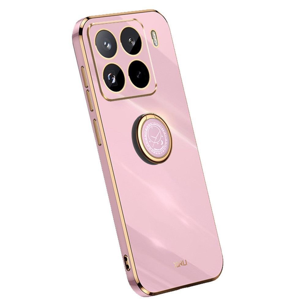 XINLI For Xiaomi 15 Pro Case Ring Kickstand Electroplating TPU Phone Cover