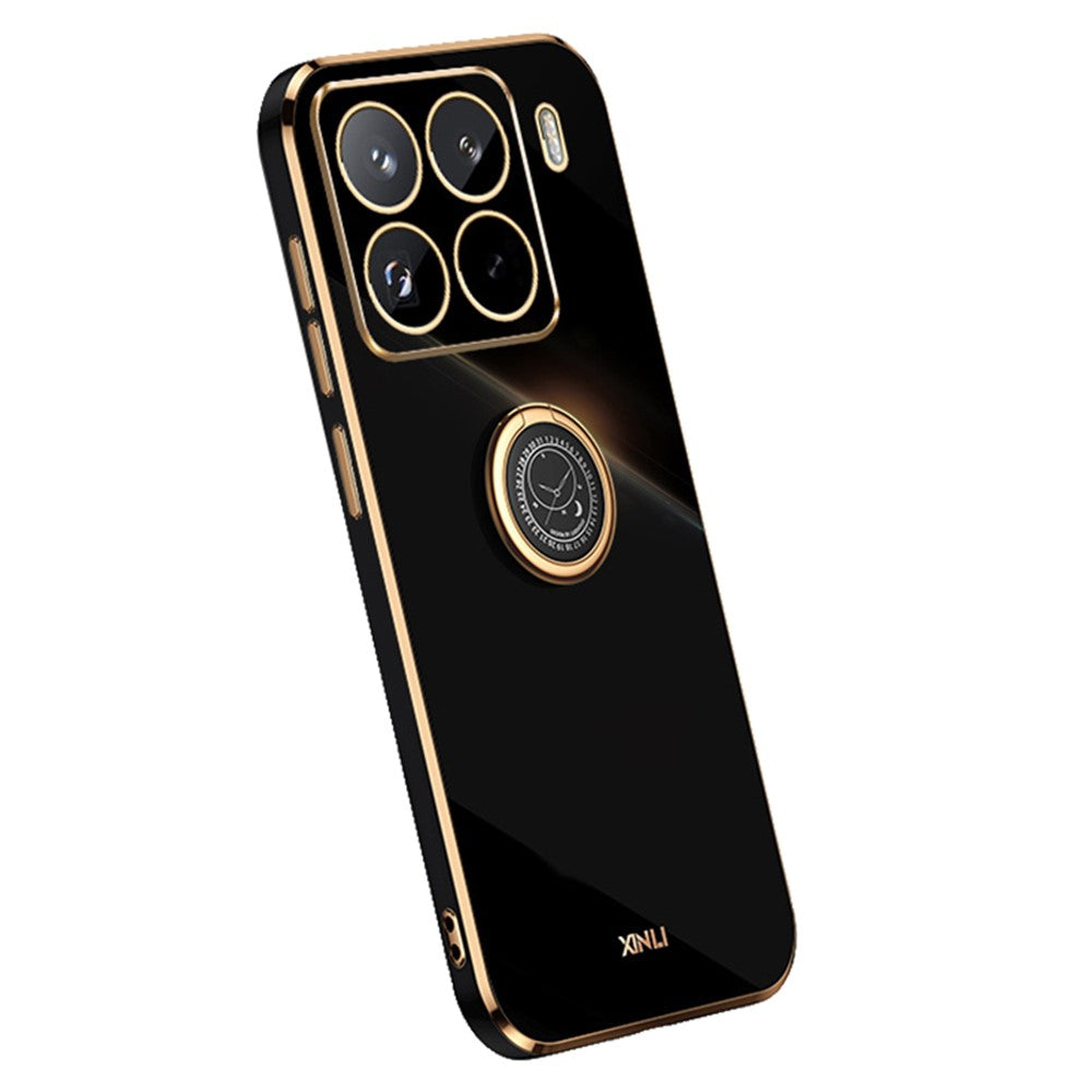 XINLI For Xiaomi 15 Pro Case Ring Kickstand Electroplating TPU Phone Cover