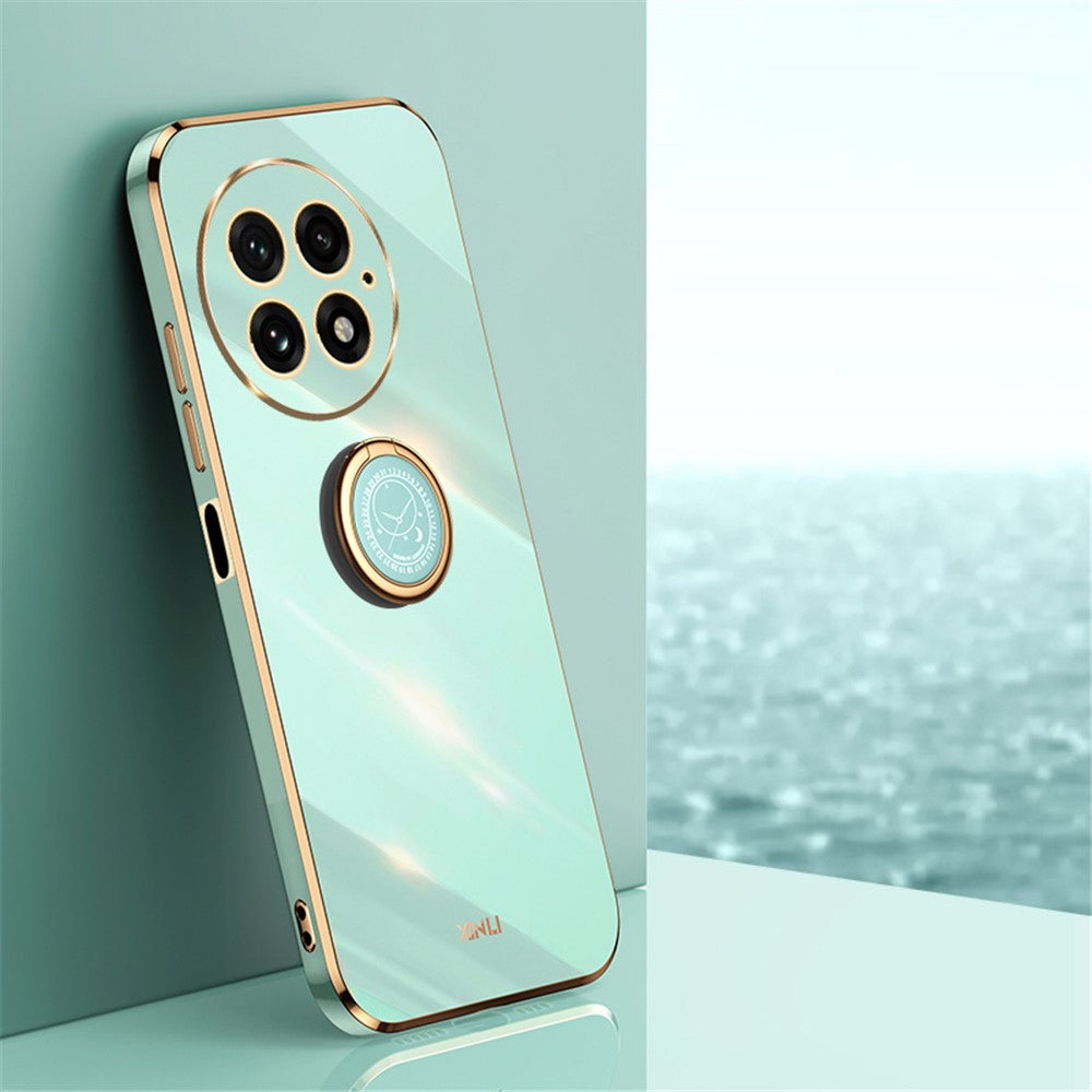 XINLI For OnePlus 13 Case Ring Kickstand Electroplating TPU Phone Cover