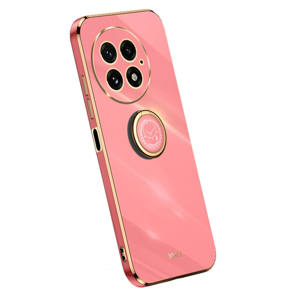 XINLI For OnePlus 13 Case Ring Kickstand Electroplating TPU Phone Cover