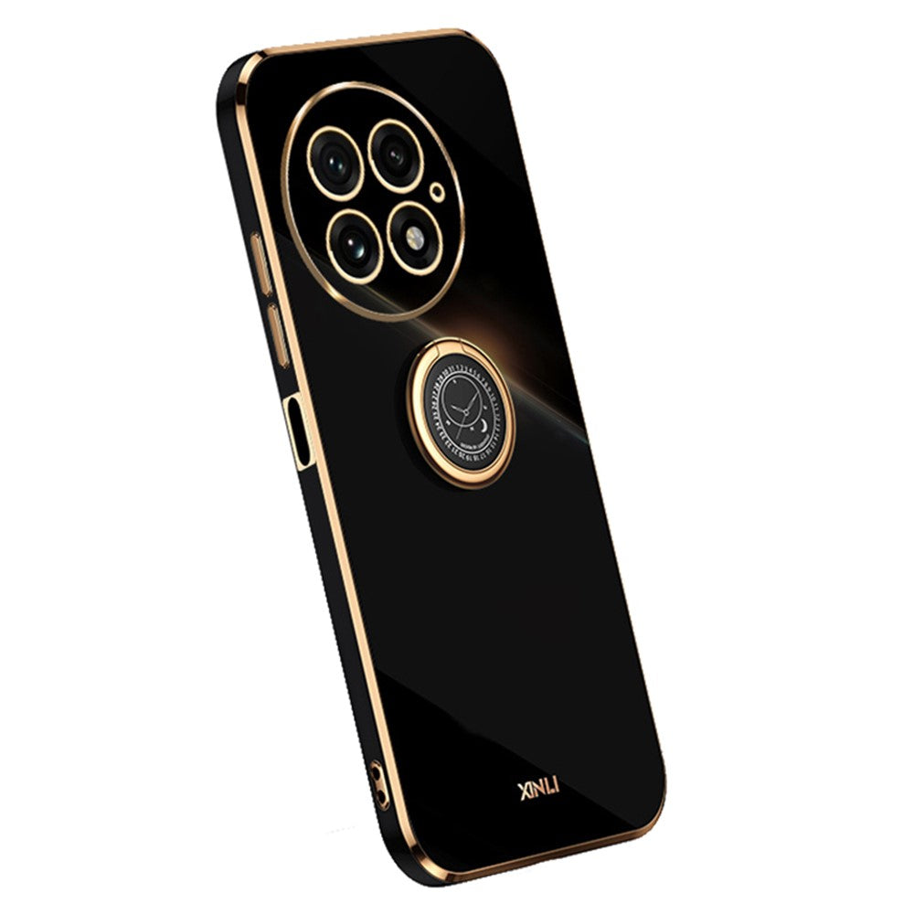 XINLI For OnePlus 13 Case Ring Kickstand Electroplating TPU Phone Cover
