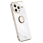XINLI For Xiaomi Poco F7 Pro 5G / Redmi K80 5G Case Ring Kickstand Electroplating TPU Phone Cover