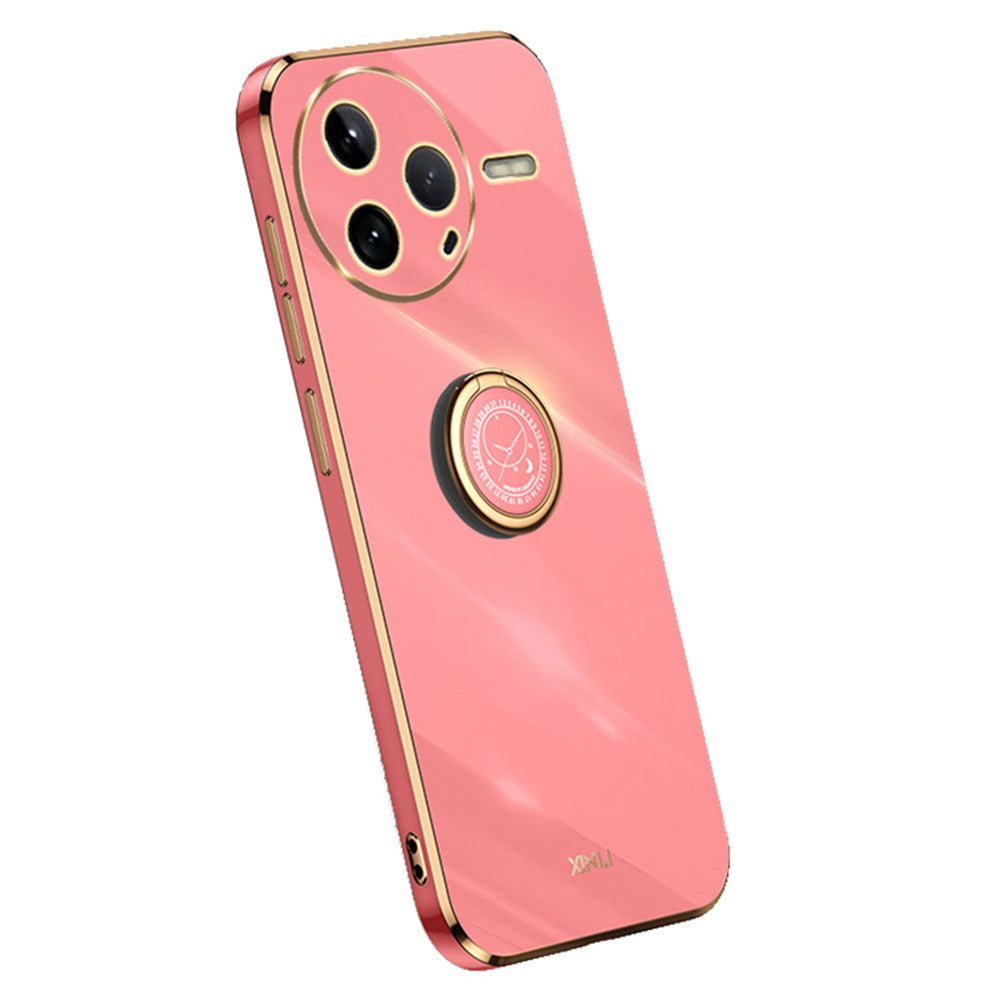XINLI For Xiaomi Poco F7 Pro 5G / Redmi K80 5G Case Ring Kickstand Electroplating TPU Phone Cover