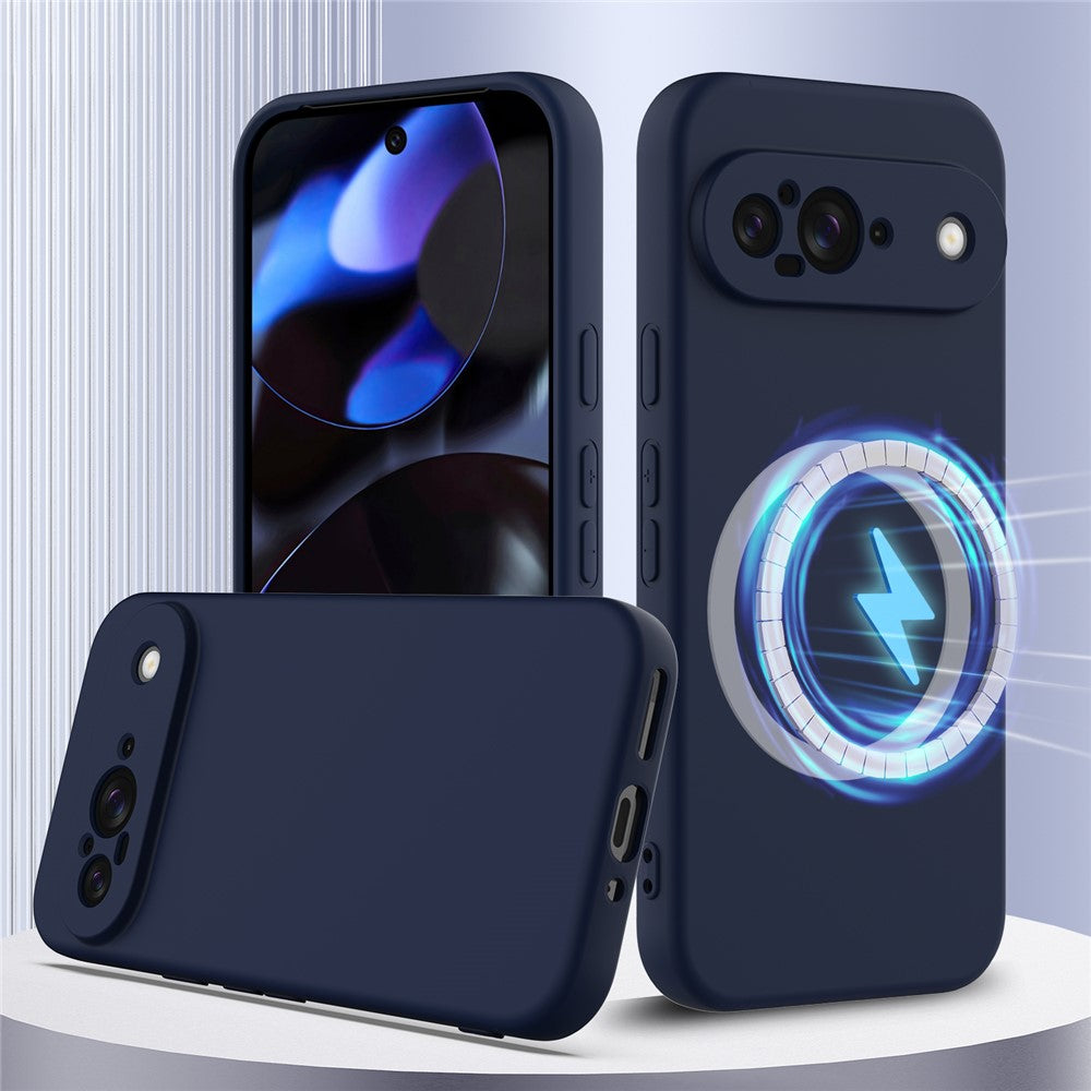 Til Google Pixel 9 Magnetisk Cover i Flydende Silikone med Snor