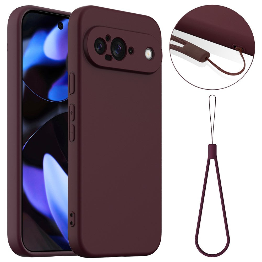 Til Google Pixel 9 Magnetisk Cover i Flydende Silikone med Snor