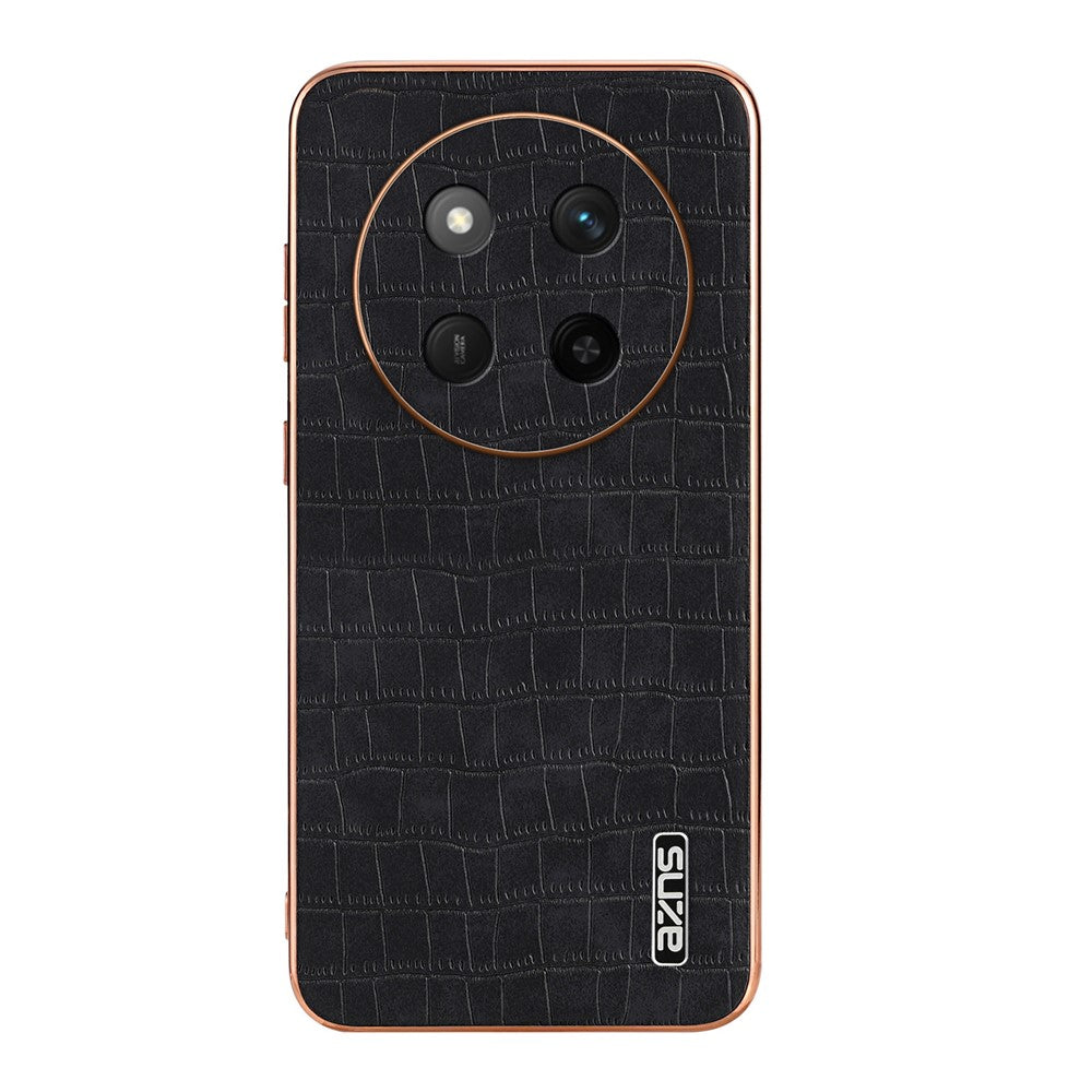 AZNS For Honor Magic7 Lite 5G / X9c 5G / X60 Pro 5G Case Electroplating Crocodile Texture PU + TPU Phone Cover