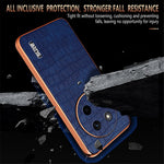 AZNS For Honor Magic7 Lite 5G / X9c 5G / X60 Pro 5G Case Electroplating Crocodile Texture PU + TPU Phone Cover