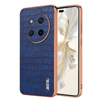 AZNS For Honor Magic7 Lite 5G / X9c 5G / X60 Pro 5G Case Electroplating Crocodile Texture PU + TPU Phone Cover