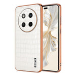 AZNS For Honor Magic7 Lite 5G / X9c 5G / X60 Pro 5G Case Electroplating Crocodile Texture PU + TPU Phone Cover