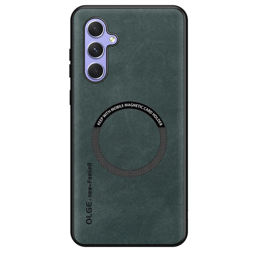 Samsung Galaxy A15 5G / 4G Magnetiskt Skal Anti-fall PC + TPU + PU Läder Baksida
