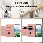 For Xiaomi 15 Tulip Leather Case Phone Cover with 5 Card Slots Wallet