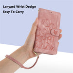 For Xiaomi 15 Tulip Leather Case Phone Cover with 5 Card Slots Wallet