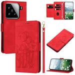 For Xiaomi 15 Tulip Leather Case Phone Cover with 5 Card Slots Wallet