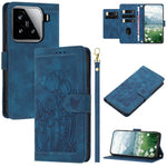 For Xiaomi 15 Tulip Leather Case Phone Cover with 5 Card Slots Wallet