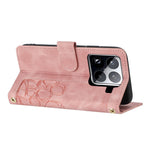 For Xiaomi 15 Pro Tulip Leather Case Phone Cover with 5 Card Slots Wallet
