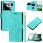 For Xiaomi 15 Pro Tulip Leather Case Phone Cover with 5 Card Slots Wallet
