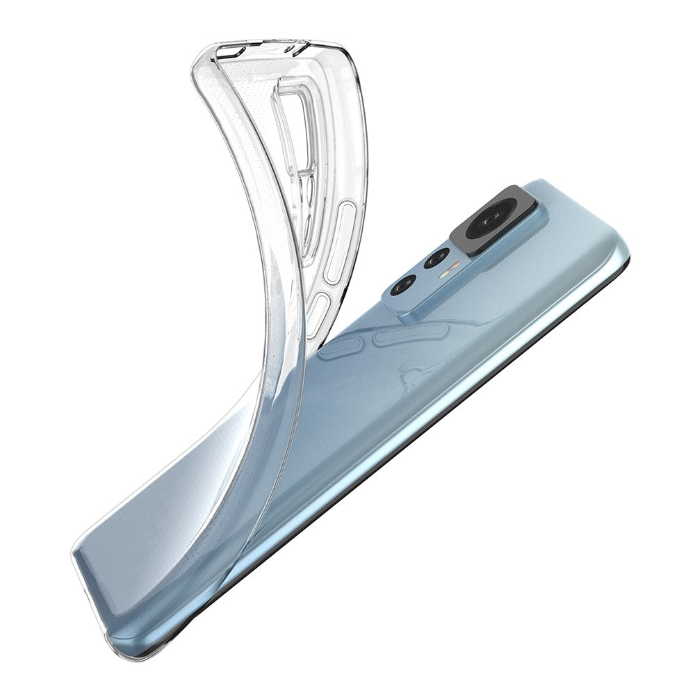 HD-transparent mobilcover til Xiaomi 12T 5G / Redmi K50 Ultra 5G, ultratyndt faldsikkert mobilcover i blød TPU til bagsiden