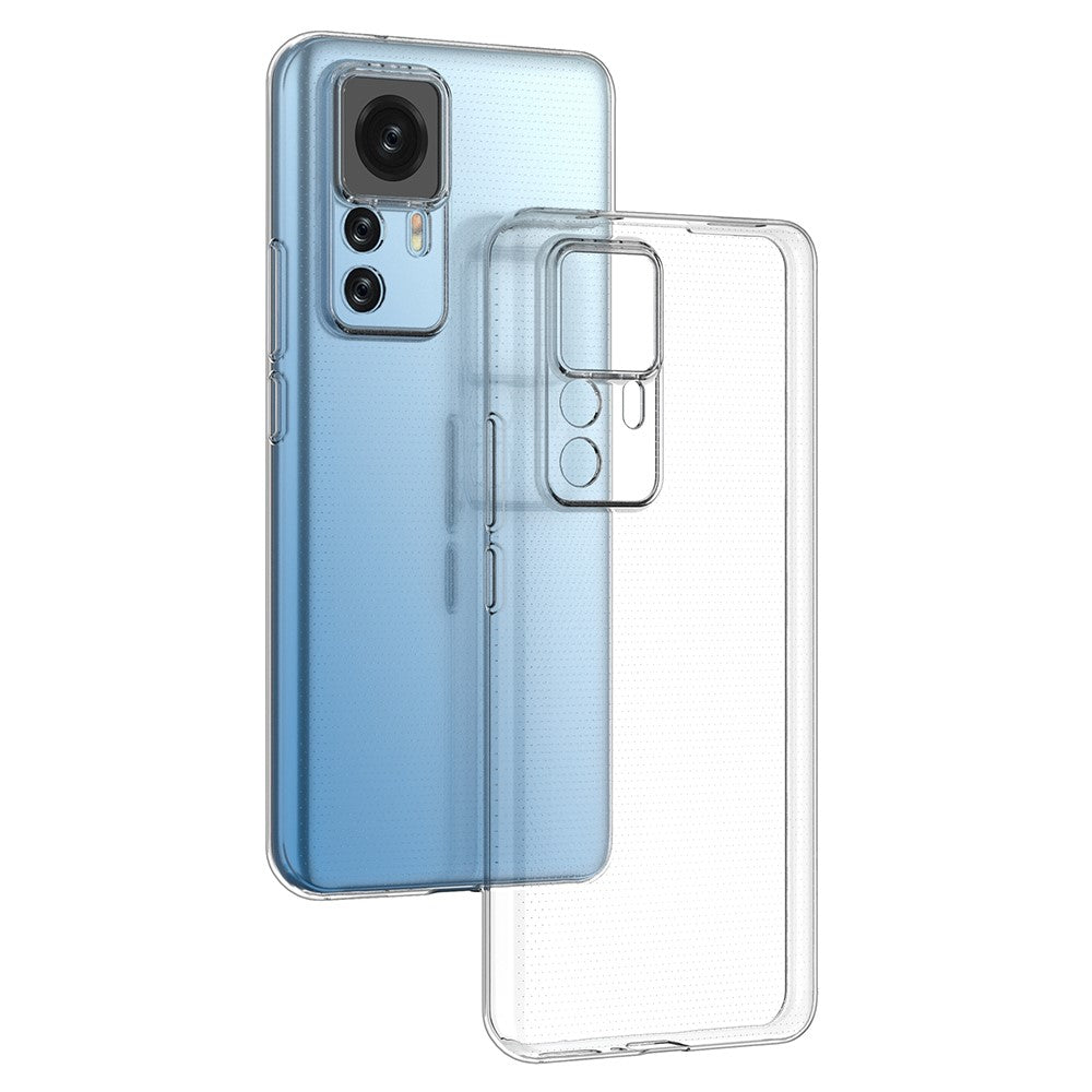 HD-transparent mobilcover til Xiaomi 12T 5G / Redmi K50 Ultra 5G, ultratyndt faldsikkert mobilcover i blød TPU til bagsiden