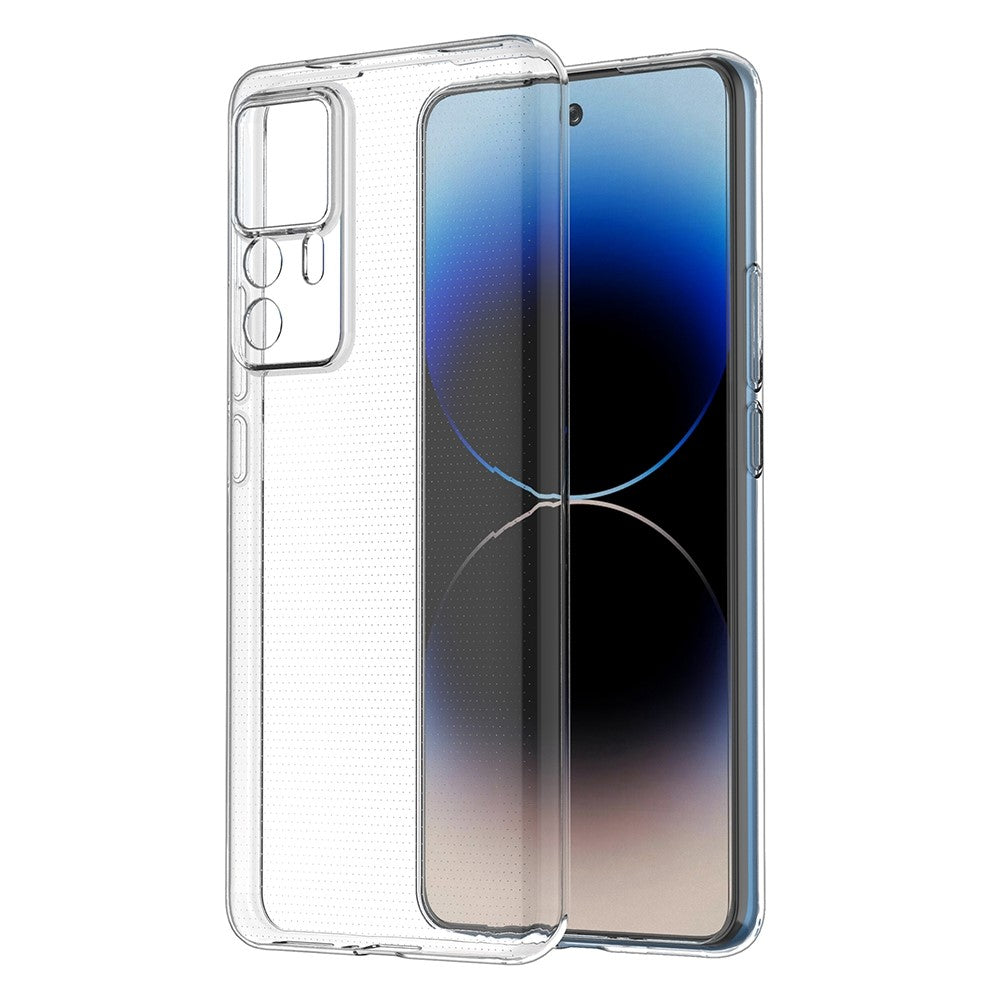HD-transparent mobilcover til Xiaomi 12T 5G / Redmi K50 Ultra 5G, ultratyndt faldsikkert mobilcover i blød TPU til bagsiden