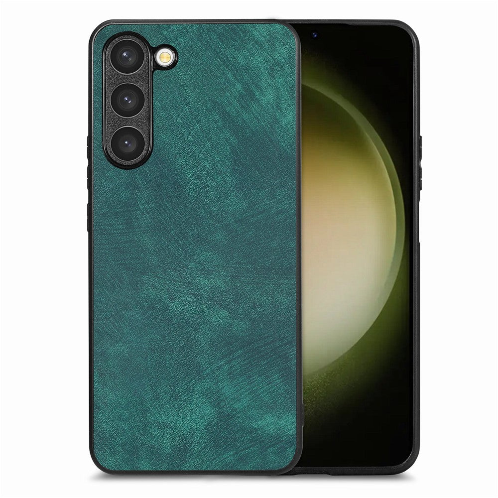 Til Samsung Galaxy S22+ 5G cover Stødsikkert slankt retro læder telefon bagcover
