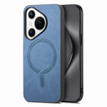 For Huawei Pura 70 Leather Back Magnetic Case Skin-touch Phone Cover
