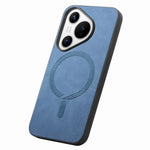For Huawei Pura 70 Leather Back Magnetic Case Skin-touch Phone Cover