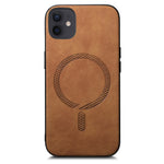 Til iPhone 12 6,1 tommer læder bagcover, kompatibel med MagSafe Skin-touch telefoncover