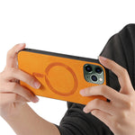 Läderfodral för iPhone 11 Pro, kompatibelt med MagSafe Skin-touch-fodral