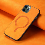 Läderfodral för iPhone 11 Pro, kompatibelt med MagSafe Skin-touch-fodral