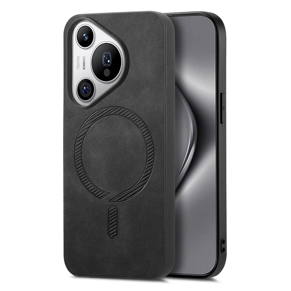 Huawei Pura 70 Pro+ Läderfodral med Magnetiskt Baksida och Beröringsfri mobilskydd