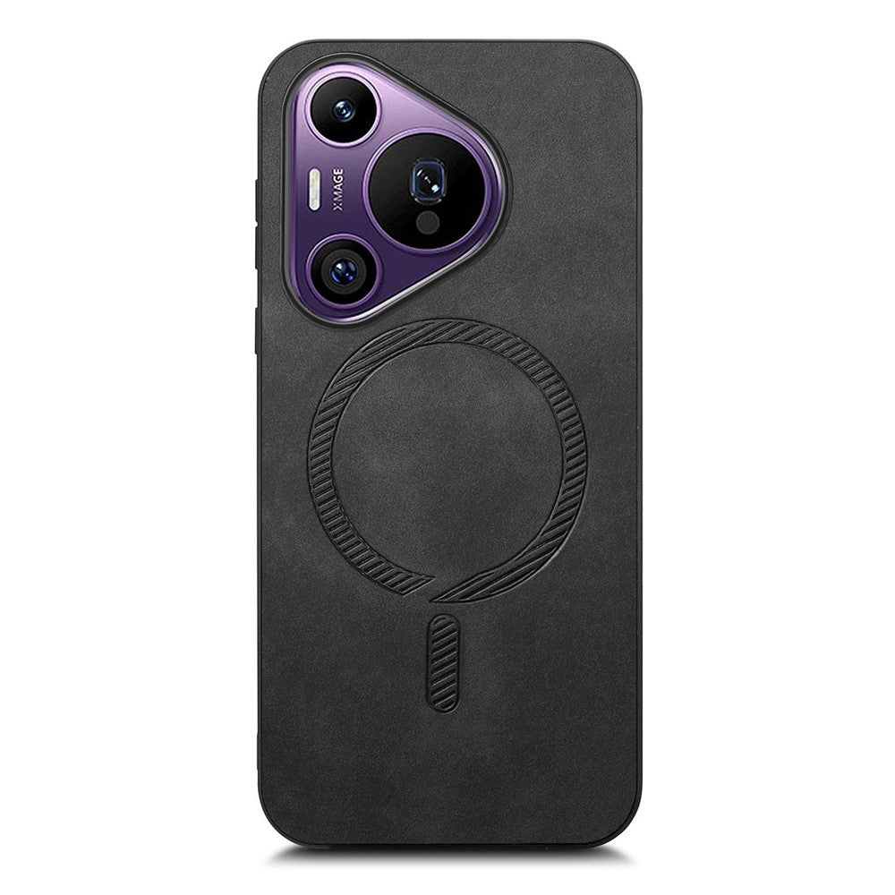 For Huawei Pura 70 Pro Leather Back Magnetic Case Skin-touch Phone Cover