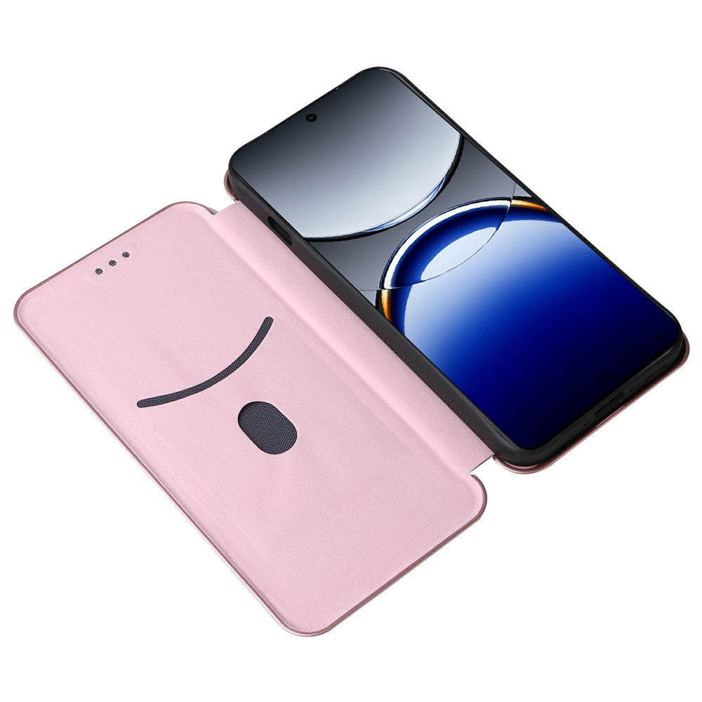 Oppo Find X8 Pro 5G-skal i kolfiber, stötsäkert PU-läder, mobilskal