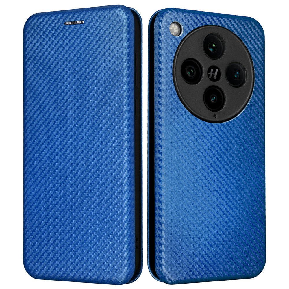 Oppo Find X8 Pro 5G-skal i kolfiber, stötsäkert PU-läder, mobilskal