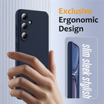 For Samsung Galaxy S25+ Magnetic Case Liquid Silicone Phone Cover with Lanyard