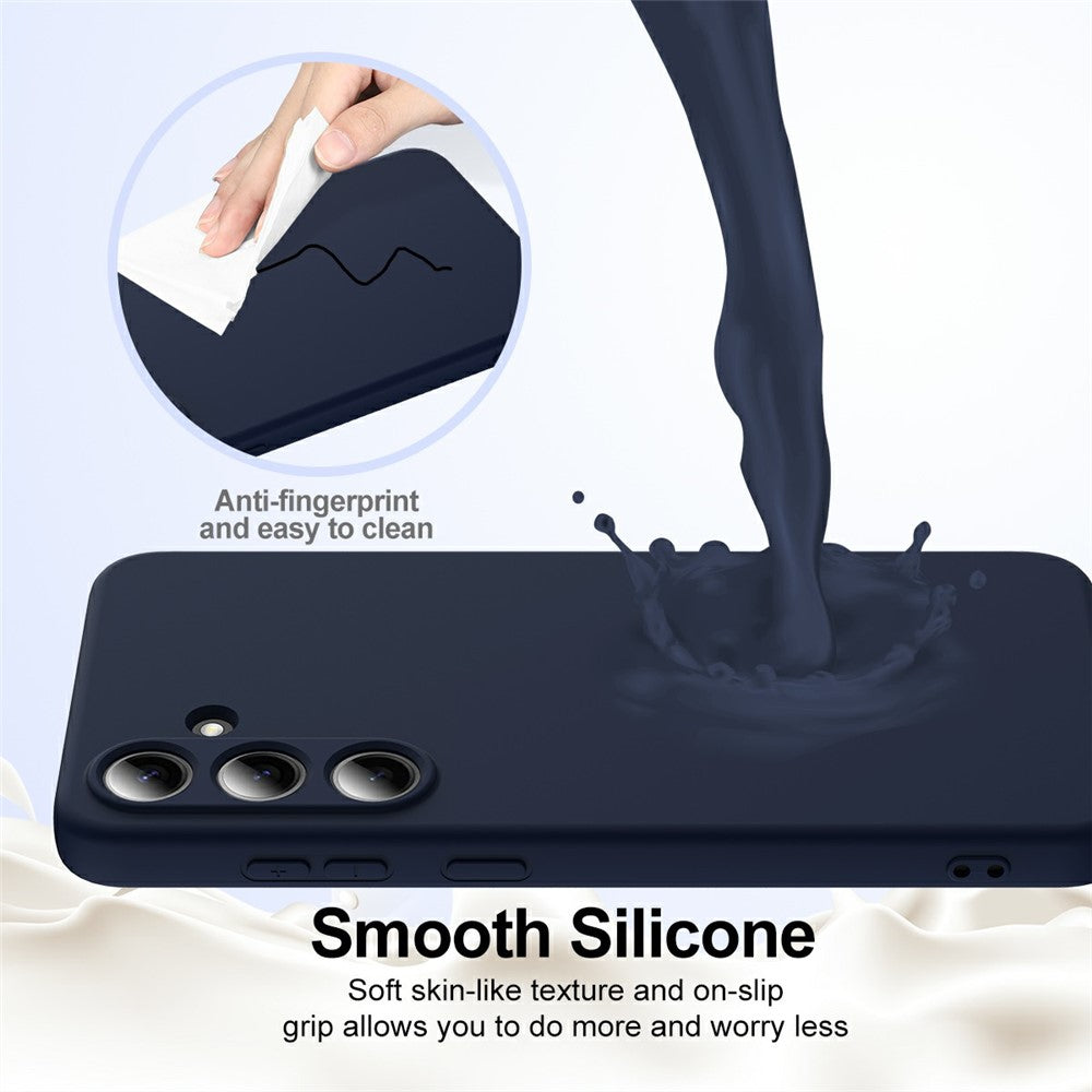 For Samsung Galaxy S25+ Magnetic Case Liquid Silicone Phone Cover with Lanyard