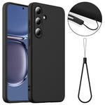 For Samsung Galaxy S25+ Magnetic Case Liquid Silicone Phone Cover with Lanyard