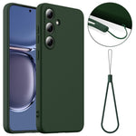 For Samsung Galaxy S25+ Magnetic Case Liquid Silicone Phone Cover with Lanyard
