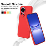 For Huawei nova 12 5G Case Liquid Silicone Phone Back Cover with Hand Strap