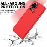 For Huawei nova 12 5G Case Liquid Silicone Phone Back Cover with Hand Strap