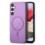 For Samsung Galaxy M34 5G Leather Back Magnetic Case Skin-touch Phone Cover
