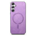 For Samsung Galaxy M34 5G Leather Back Magnetic Case Skin-touch Phone Cover