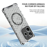 For Xiaomi Redmi Note 14 5G Magnetic Case Honeycomb Design TPU + PC Phone Cover